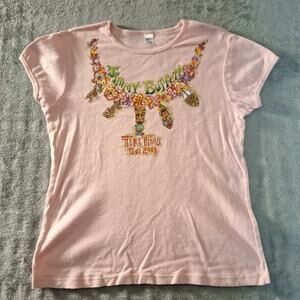 Vintage Jimmy Buffett “Tiki Time” Tour 2003-04 Pink Shirt Ladies Size XL Cotton